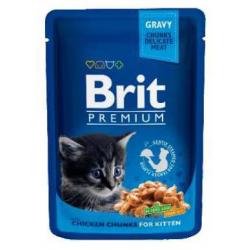 Быстрый заказ — Brit Premium Cat Pouches Chicken Chunks for Kitten (Курица для котят)