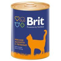 Консервы Brit Premium Cat Beef and Liver Medley (Мясное ассорти с печенью)