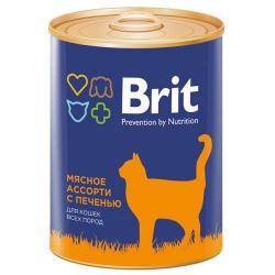 Быстрый заказ — Консервы Brit Premium Cat Beef and Liver Medley (Мясное ассорти с печенью)