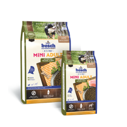 Bosch Adult Mini (для не привередливых взрослых собак мелких пород, птица с просо) Bosch Adult Mini (для не привередливых взрослых собак мелких пород, птица с просо)