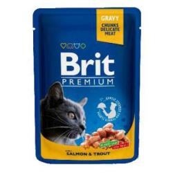 Быстрый заказ — Brit Premium Cat Pouches with Salmon & Trout (Лосось и форель)