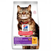 Hill's Science Plan Sensitive Stomach & Skin (для кошек с чувствительным пищеварением и кожей, курица) Hill's Science Plan Sensitive Stomach & Skin (для кошек с чувствительным пищеварением и кожей, курица)