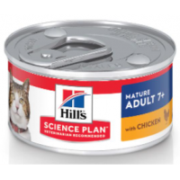 Hill's Science Plan (паштет для пожилых кошек 7+ для поддержания здоровья в процессе старения с курицей)