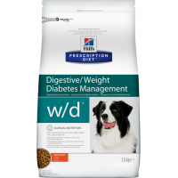 Hill's Prescription Diet w/d Digestive/Weight/Diabetes Management (собакам при сахарном диабете, констипации и для поддержания веса с курицей)