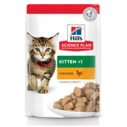 Быстрый заказ — Hill's Science Plan Kitten (котятам для здорового роста и развития с курицей в соусе) 85г х 12шт