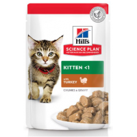 Hill's Science Plan Kitten (котятам для здорового роста и развития с индейкой в соусе) 85г х 12шт
