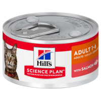 Hill's Science Plan (паштет кошкам для поддержания жизненной энергии и иммунитета с лососем)