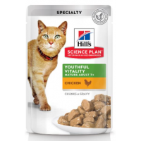 Hill's Science Plan Senior Vitality (для пожилых кошек 7+ с курицей) 85г х 12 шт