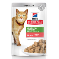 Hill's Science Plan Senior Vitality (для пожилых кошек 7+ с лососем) 85г х 12 шт