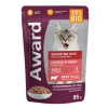 Влажный корм AWARD Indoor Big Cats для взрослых домашних кошек крупных пород кусочки в соусе с говядиной 85г