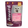 Влажный корм AWARD Sterilized для взрослых стерилизованных кошек кусочки в соусе с индейкой 85г