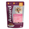 Влажный корм AWARD Healthy growth для котят от 1 месяца кусочки в соусе с индейкой 85г