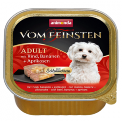 Быстрый заказ — Vom Feinsten Сlassic Adult (корм для взрослых собак, паштет с говядиной, бананом и абрикосом)