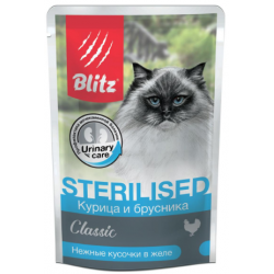 Быстрый заказ — BLITZ Classic Sterilised Cats (для стерилизованных кошек и кастрированных котов с курицей и брусникой)
