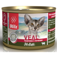 BLITZ Holistic Cat (паштет для кошек с телятиной и почками)