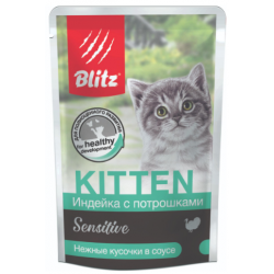 Быстрый заказ — BLITZ Sensitive Kitten (влажный корм для котят с индейкой и потрошками)