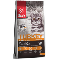BLITZ Sensitive Adult Cats (сухой корм для кошек с чувствительным пищеварением с индейкой)