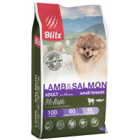 BLITZ Holistic Grain Free Adult Small (беззерновой корм для взрослых собак мелких пород с ягненком и лососем)