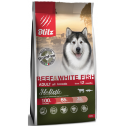 Быстрый заказ — BLITZ Holistic Grain Free Adult (беззерновой корм для собак с говядиной и белой рыбой)