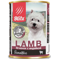 BLITZ Sensitive Dog (консервированный корм для собак всех возрастов с ягненком и индейкой)