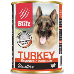 Быстрый заказ — BLITZ Sensitive Dog (консервированный корм для собак всех возрастов с индейкой и печенью)