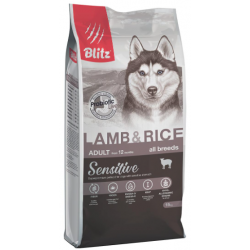 Быстрый заказ — BLITZ Sensitive Adult (сухой корм для взрослых собак всех пород с чувствительным пищеварением с ягненком и рисом)