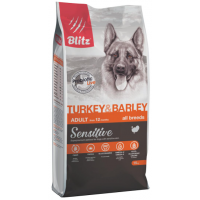 BLITZ Sensitive Adult (сухой корм для взрослых собак всех пород с чувствительным пищеварением с индейкой и ячменем)