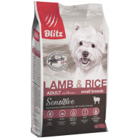 BLITZ Sensitive Adult Small (сухой корм для взрослых собак мелких пород с чувствительным пищеварением с ягненком и рисом)