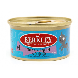 Berkley Tay №1 (консервы для взрослых кошек с тунцом и кальмаром) Berkley Tay №1 (консервы для взрослых кошек с тунцом и кальмаром)
