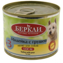 Berkley Local №3  (консервы для собак с индейкой и грушей) Berkley Local №3  (консервы для собак с индейкой и грушей)
