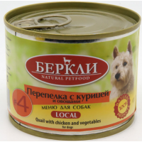 Berkley Local №4  (консервы для собак с перепелкой,курицей и овощами) Berkley Local №4  (консервы для собак с перепелкой,курицей и овощами)