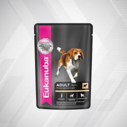Eukanuba Adult All Breed (для взрослых собак всех пород старше 1 года, с ягненком в соусе) 100г х 12шт