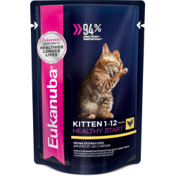 Быстрый заказ — Eukanuba Kitten Healthy Start  (для котят в соусе, курица)
