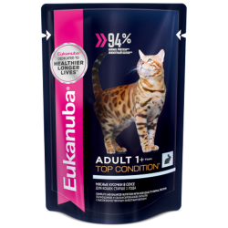 Eukanuba Adult Top Condition (для взрослых кошек в соусе, кролик) Eukanuba Adult Top Condition (для взрослых кошек в соусе, кролик)