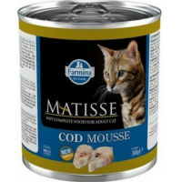 Farmina Matisse Cat Mousse Codfish (влажный корм для взрослых кошек, мусс с Треской) 300гр Farmina Matisse Cat Mousse Codfish (влажный корм для взрослых кошек, мусс с Треской) 300гр