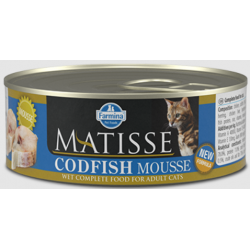 Быстрый заказ — Farmina Matisse Cat Mousse Codfish (влажный корм для взрослых кошек, мусс с Треской) 85гр
