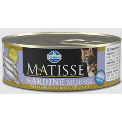 Быстрый заказ — Farmina Matisse Cat Mousse Sardine (влажный корм для взрослых кошек, мусс с Сардинами) 85гр
