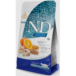 Быстрый заказ — Farmina N&D Ocean Low Grain Adult (низкозерновой корм для взрослых кошек, Треска, апельсин, спельта, овес)