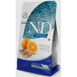 Быстрый заказ — Farmina N&D Ocean Grain Free Adult (беззерновой корм для взрослых кошек, Сельдь, апельсин)
