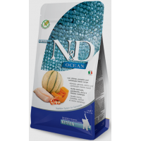 Farmina N&D Ocean Grain Free Kitten (беззерновой корм для котят, беременных и кормящих кошек, Треска, креветка, тыква и дыня) Farmina N&D Ocean Grain Free Kitten (беззерновой корм для котят, беременных и кормящих кошек, Треска, креветка, тыква и дыня)