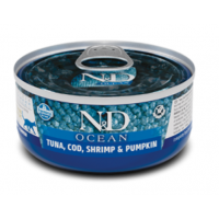 Farmina N&D Ocean Cat Adult (влажный корм для взрослых кошек, Тунец, треска, креветки и тыква) Farmina N&D Ocean Cat Adult (влажный корм для взрослых кошек, Тунец, треска, креветки и тыква)