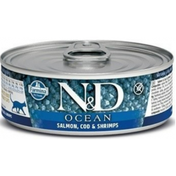 Быстрый заказ — Farmina N&D Ocean Cat Adult (влажный корм для взрослых кошек, Лосось, треска, креветки)