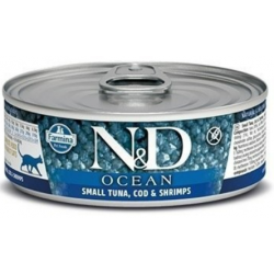 Быстрый заказ — Farmina N&D Ocean Cat Adult (влажный корм для взрослых кошек, Тунец, треска, креветки)