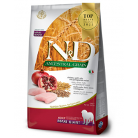 Farmina N&D Ancestral Grain Dog Maxi Giant Adult (низкозерновой корм для взрослых собак крупных пород, Курица с гранатом)
