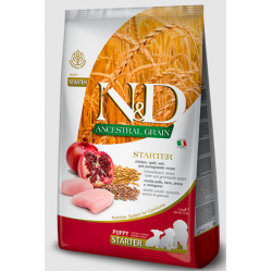 Farmina N&D Ancestral Grain Dog Puppy Starter (низкозерновой корм для щенков всех пород с момента отъема до 2 месяцев, Курица с гранатом)