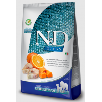 Farmina N&D Ocean Dog Grain Free Medium & Maxi Adult (беззерновой корм для взрослых собак средних и крупных пород, Тыква, треска, апельсин)    Farmina N&D Ocean Dog Grain Free Medium & Maxi Adult (беззерновой корм для взрослых собак средних и крупных пород, Тыква, треска, апельсин)