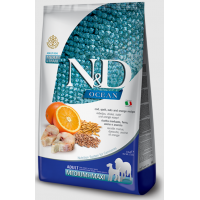 Farmina N&D Ocean Dog Low Grain Medium & Mini Adult (низкозерновой корм для взрослых собак средних и крупных пород, Треска, спельта, овес и апельсин)    Farmina N&D Ocean Dog Low Grain Medium & Mini Adult (низкозерновой корм для взрослых собак средних и крупных пород, Треска, спельта, овес и апельсин)