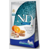 Farmina N&D Ocean Dog Low Grain Mini Adult (низкозерновой корм для взрослых собак мелких пород, Треска, спельта, овес и апельсин)    Farmina N&D Ocean Dog Low Grain Mini Adult (низкозерновой корм для взрослых собак мелких пород, Треска, спельта, овес и апельсин)