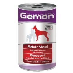 Gemon Dog Maxi Adult Beef/Rich (консервированный корм для взрослых собак крупных пород, говядина, рис) 1,25кг Gemon Dog Maxi Adult Beef/Rich (консервированный корм для взрослых собак крупных пород, говядина, рис) 1,25кг