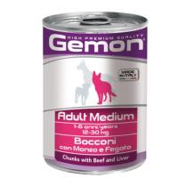 Gemon Dog Medium Adult Beef/Liver (консервированный корм для взрослых собак средних пород, говядина, печень ) 400г Gemon Dog Medium Adult Beef/Liver (консервированный корм для взрослых собак средних пород, говядина, печень ) 400г